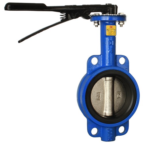 2in Wafer Blue DI Buna Butterfly Valve