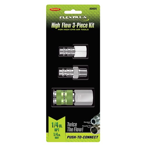 3pc High Flow Cplr and Plug Kit