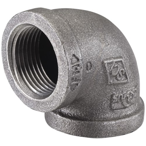 3IN Pipe 90° Elbow Std Blk