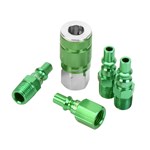 5pc 1/4in Type B Cplr & Plug Kit Green